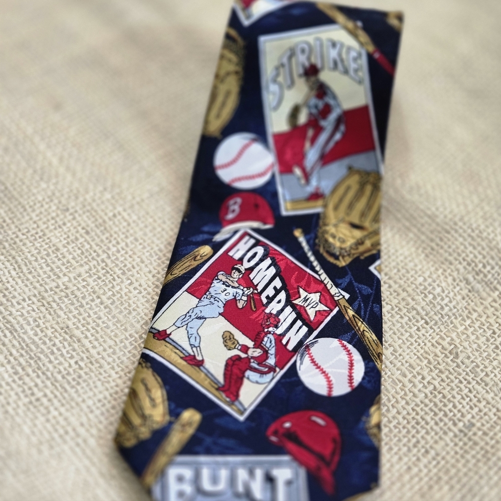 Renaissance Baseball Tie Sports Themed Tie - Picture 5 of 6
